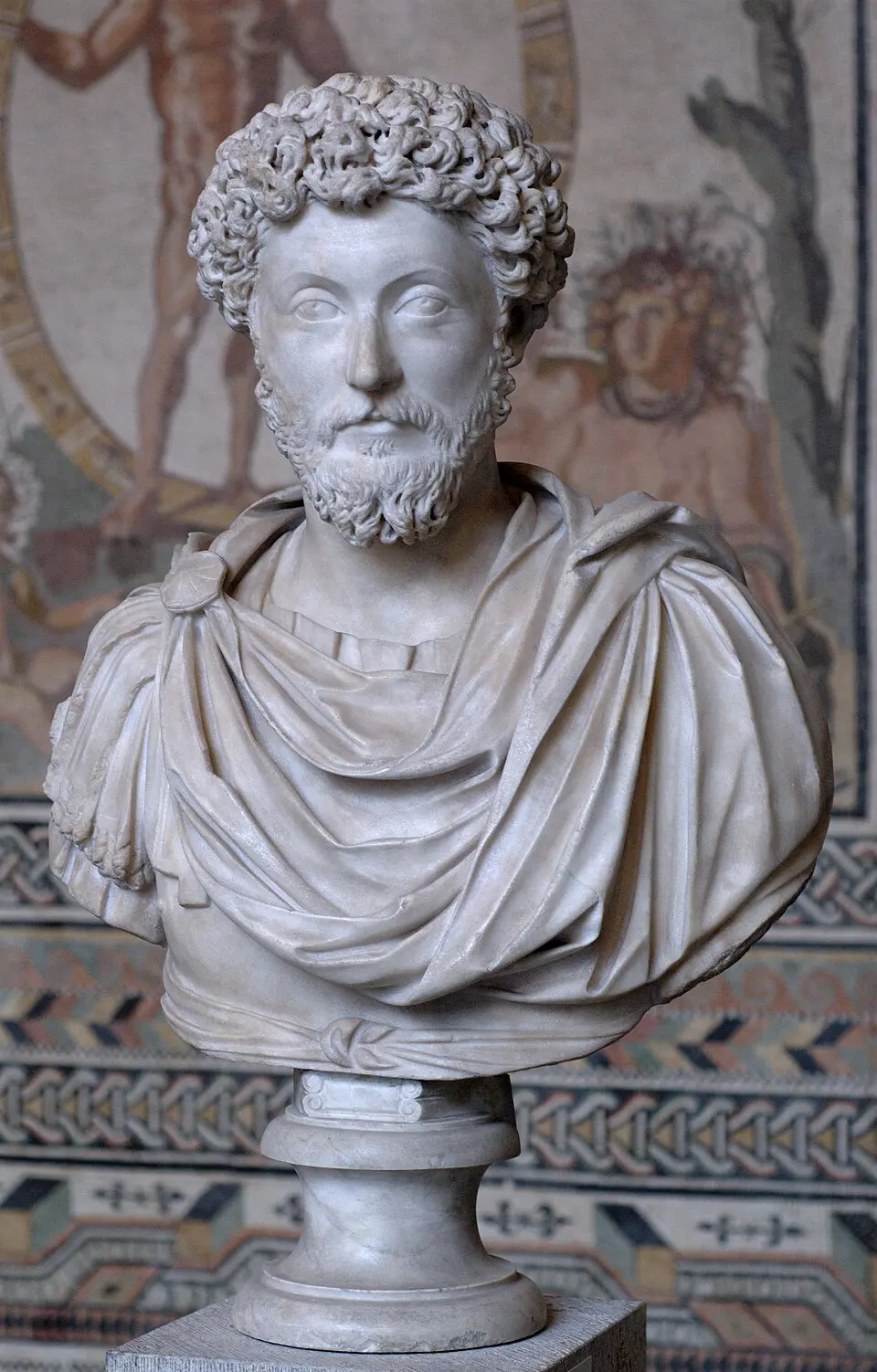 Marble bust, classical figure